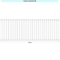 Immagine di Irsap ELLIPSIS_V 2 Radiatore 30 elementi L.180 P.7,6 H.65 cm, colore bianco standard finitura lucido Cod.01 TL206503001IR01A01