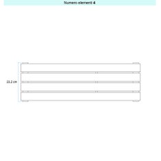 Immagine di Irsap PIANO 2 ORIZZONTALE Radiatore 4 elementi L.52 P.4,6 H.23,2 cm, colore bianco standard finitura lucido Cod.01 PI205200401IR01H01