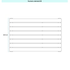 Immagine di Irsap PIANO 2 ORIZZONTALE Radiatore 8 elementi L.52 P.4,6 H.45,6 cm, colore bianco standard finitura lucido Cod.01 PI205200801IR01H01