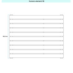 Immagine di Irsap PIANO 2 ORIZZONTALE Radiatore 10 elementi L.52 P.4,6 H.56,8 cm, colore bianco standard finitura lucido Cod.01 PI205201001IR01H01