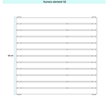 Immagine di Irsap PIANO 2 ORIZZONTALE Radiatore 12 elementi L.92 P.4,6 H.68 cm, colore bianco standard finitura lucido Cod.01 PI209201201IR01H01