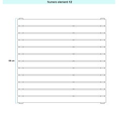 Immagine di Irsap PIANO ORIZZONTALE Radiatore 12 elementi L.52 P.3,8 H.68 cm, colore bianco standard finitura lucido Cod.01 PI105201201IR01H01