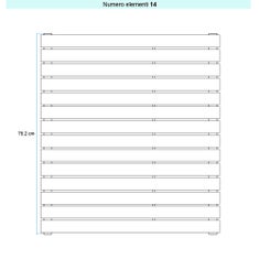 Immagine di Irsap PIANO ORIZZONTALE Radiatore 14 elementi L.70 P.3,8 H.79,2 cm, colore bianco standard finitura lucido Cod.01 PI107001401IR01H01