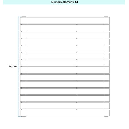Immagine di Irsap PIANO ORIZZONTALE Radiatore 14 elementi L.70 P.3,8 H.79,2 cm, colore bianco standard finitura lucido Cod.01 PI107001401IR01H01