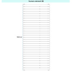 Immagine di Irsap PIANO ORIZZONTALE Radiatore 30 elementi L.52 P.3,8 H.168,8 cm, colore bianco standard finitura lucido Cod.01 PI105203001IR01H01