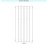 Immagine di Irsap PIANO 2 VERTICALE Radiatore 6 elementi L.34,4 P.4,6 H.52 cm, colore bianco standard finitura lucido Cod.01 PI205200601IR01A01