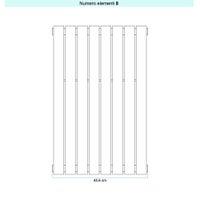 Immagine di Irsap PIANO 2 VERTICALE Radiatore 8 elementi L.45,6 P.4,6 H.202 cm, colore marrone ral 8017 finitura lucido Cod.09 PI220200809IR01A01