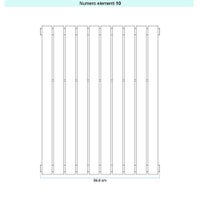 Immagine di Irsap PIANO 2 VERTICALE Radiatore 10 elementi L.56,8 P.4,6 H.70 cm, colore bianco finitura opaco Cod.J8 PI2070010J8IR01A01