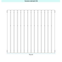 Immagine di Irsap PIANO 2 VERTICALE Radiatore 14 elementi L.79,2 P.4,6 H.152 cm, colore sablè finitura ruvido Cod.Y4 PI2152014Y4IR01A01