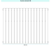 Immagine di Irsap PIANO 2 VERTICALE Radiatore 16 elementi L.90,4 P.4,6 H.222 cm, colore avorio ral 1013 finitura lucido Cod.02 PI222201602IR01A01