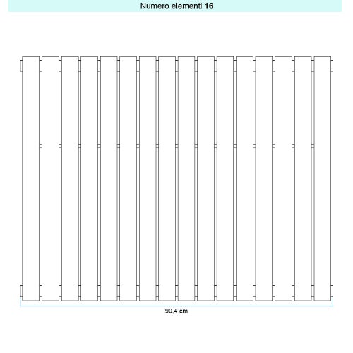 Immagine di Irsap PIANO 2 VERTICALE Radiatore 16 elementi L.90,4 P.4,6 H.182 cm, colore grigio titanio metallizzato finitura lucido Cod.L3 PI2182016L3IR01A01
