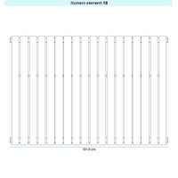 Immagine di Irsap PIANO 2 VERTICALE Radiatore 18 elementi L.101,6 P.4,6 H.92 cm, colore bianco edelweiss finitura lucido Cod.34 PI209201834IR01A01