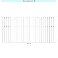 Immagine di Irsap PIANO 2 VERTICALE Radiatore 26 elementi L.146,4 P.4,6 H.92 cm, colore bianco standard finitura lucido Cod.01 PI209202601IR01A01