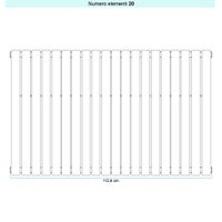 Immagine di Irsap PIANO VERTICALE Radiatore 20 elementi L.112,8 P.3,8 H.182 cm, colore avorio ral 1013 finitura lucido Cod.02 PI118202002IR01A01