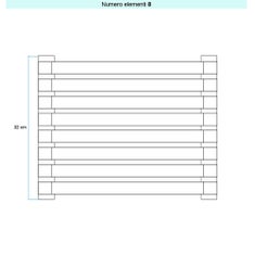 Immagine di Irsap SAX 2 ORIZZONTALE Radiatore 8 elementi L.90 P.8 H.32 cm, colore nero grafite finitura ruvido Cod.18 SX209000818IR01H01