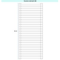 Immagine di Irsap SAX 2 ORIZZONTALE Radiatore 24 elementi L.83 P.8 H.96 cm, colore bianco edelweiss finitura lucido Cod.34 SX208302434IR01H01