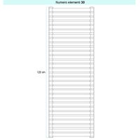 Immagine di Irsap SAX 2 ORIZZONTALE Radiatore 30 elementi L.90 P.8 H.120 cm, colore bianco standard finitura lucido Cod.01 SX209003001IR01H01