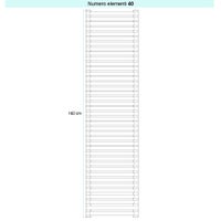 Immagine di Irsap SAX 2 ORIZZONTALE Radiatore 40 elementi L.50 P.8 H.160 cm, colore bianco finitura opaco Cod.J8 SX2050040J8IR01H01