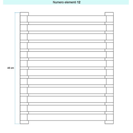 Immagine di Irsap SAX ORIZZONTALE Radiatore 12 elementi L.150 P.5,5 H.48 cm, colore sablè finitura ruvido Cod.Y4 SX1150012Y4IR01H01