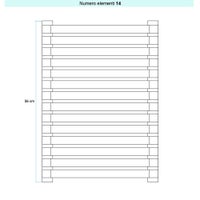 Immagine di Irsap SAX ORIZZONTALE Radiatore 14 elementi L.150 P.5,5 H.56 cm, colore bianco perla finitura ruvido Cod.16 SX115001416IR01H01