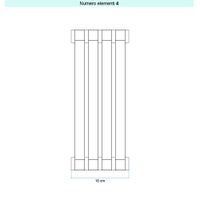 Immagine di Irsap SAX 2 VERTICALE Radiatore 4 elementi L.16 P.8 H.200 cm, colore bianco perla finitura ruvido Cod.16 SX220000416IR01A01