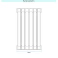 Immagine di Irsap SAX 2 VERTICALE Radiatore 6 elementi L.24 P.8 H.200 cm, colore bianco finitura opaco Cod.J8 SX2200006J8IR01A01
