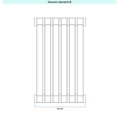 Immagine di Irsap SAX 2 VERTICALE Radiatore 6 elementi L.24 P.8 H.63 cm, colore nero grafite finitura ruvido Cod.18 SX206300618IR01A01