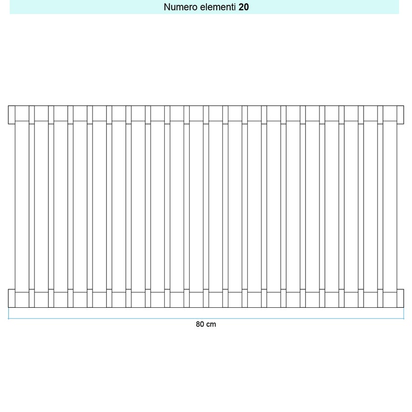 Immagine di Irsap SAX 2 VERTICALE Radiatore 20 elementi L.80 P.8 H.200 cm, colore quartz 1 finitura ruvido Cod.1C SX22000201CIR01A01