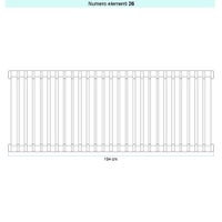 Immagine di Irsap SAX 2 VERTICALE Radiatore 26 elementi L.104 P.8 H.53 cm, colore sablè finitura ruvido Cod.Y4 SX2053026Y4IR01A01