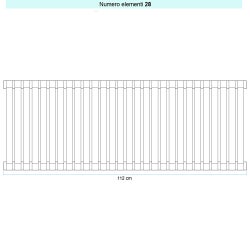 Immagine di Irsap SAX 2 VERTICALE Radiatore 28 elementi L.112 P.8 H.150 cm, colore bianco standard finitura lucido Cod.01 SX215002801IR01A01