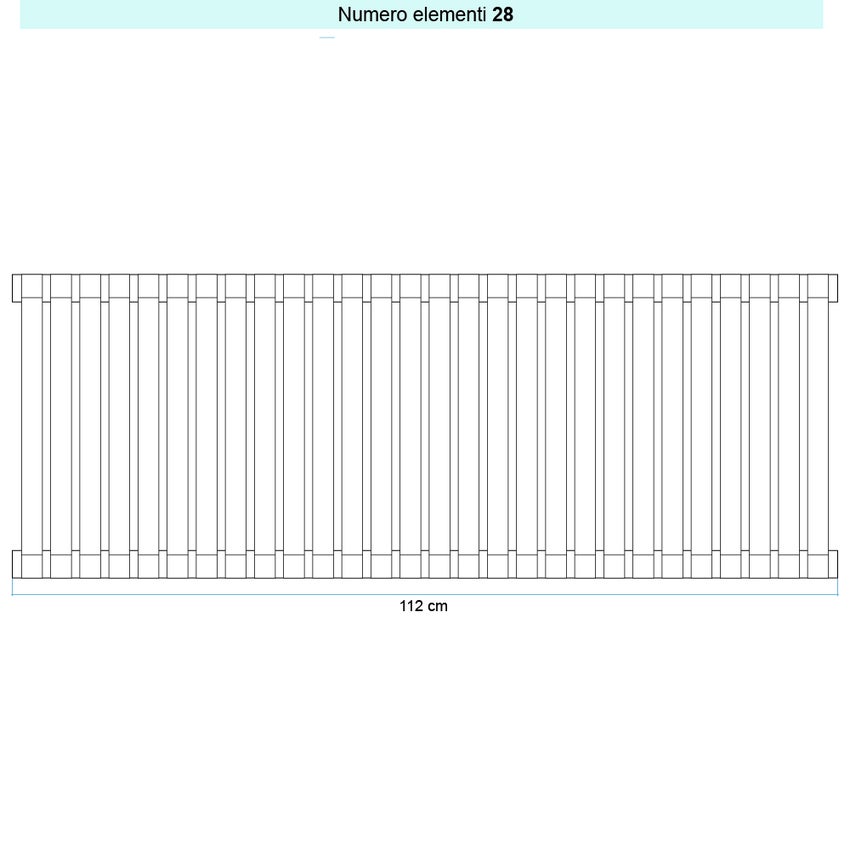 Immagine di Irsap SAX 2 VERTICALE Radiatore 28 elementi L.112 P.8 H.180 cm, colore bruno tabacco finitura ruvido Cod.1B SX21800281BIR01A01