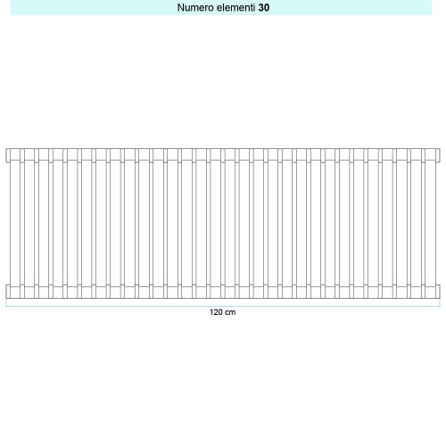 Immagine di Irsap SAX 2 VERTICALE Radiatore 30 elementi L.120 P.8 H.83 cm, colore bianco edelweiss finitura lucido Cod.34 SX208303034IR01A01