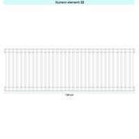 Immagine di Irsap SAX 2 VERTICALE Radiatore 32 elementi L.128 P.8 H.68 cm, colore avorio ral 1013 finitura lucido Cod.02 SX206803202IR01A01