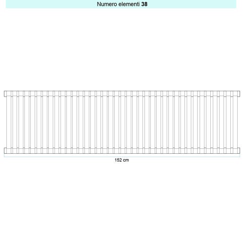 Immagine di Irsap SAX 2 VERTICALE Radiatore 38 elementi L.152 P.8 H.53 cm, colore sablè finitura ruvido Cod.Y4 SX2053038Y4IR01A01
