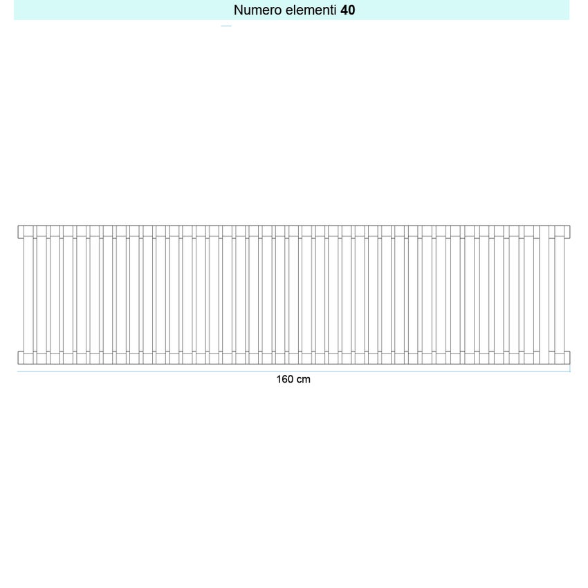 Immagine di Irsap SAX 2 VERTICALE Radiatore 40 elementi L.160 P.8 H.150 cm, colore bianco standard finitura lucido Cod.01 SX215004001IR01A01