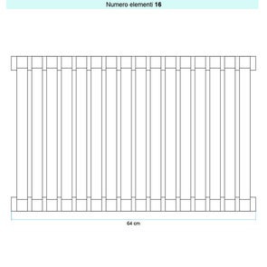 Immagine di Irsap SAX VERTICALE Radiatore 16 elementi L.64 P.5,5 H.180 cm, colore bianco standard finitura lucido Cod.01 SX118001601IR01A01