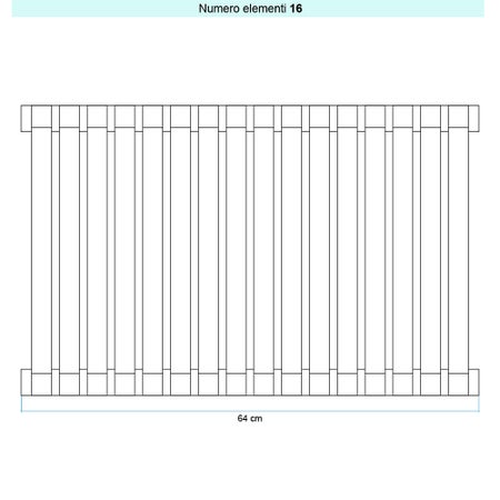 Immagine di Irsap SAX VERTICALE Radiatore 16 elementi L.64 P.5,5 H.180 cm, colore bianco standard finitura lucido Cod.01 SX118001601IR01A01