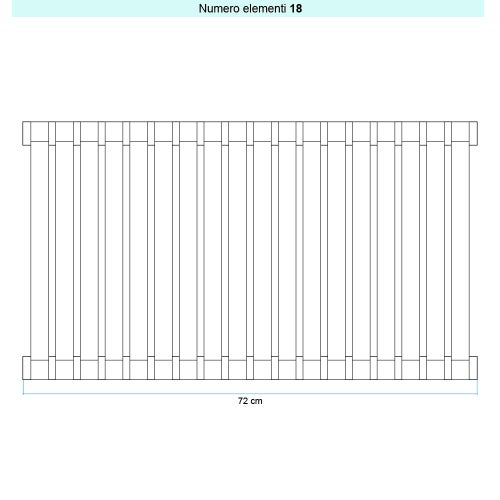 Immagine di Irsap SAX VERTICALE Radiatore 18 elementi L.72 P.5,5 H.120 cm, colore bianco standard finitura lucido Cod.01 SX112001801IR01A01