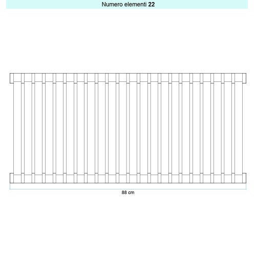 Immagine di Irsap SAX VERTICALE Radiatore 22 elementi L.88 P.5,5 H.120 cm, colore bianco standard finitura lucido Cod.01 SX112002201IR01A01