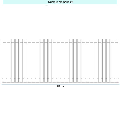 Immagine di Irsap SAX VERTICALE Radiatore 28 elementi L.112 P.5,5 H.180 cm, colore bianco standard finitura lucido Cod.01 SX118002801IR01A01