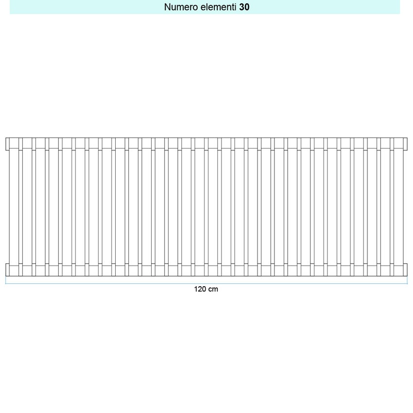 Immagine di Irsap SAX VERTICALE Radiatore 30 elementi L.120 P.5,5 H.63 cm, colore azurite 3 finitura ruvido Cod.6C SX10630306CIR01A01