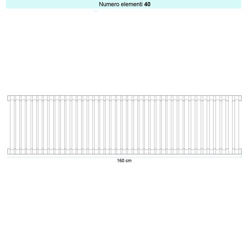 Immagine di Irsap SAX VERTICALE Radiatore 40 elementi L.160 P.5,5 H.120 cm, colore bianco standard finitura lucido Cod.01 SX112004001IR01A01