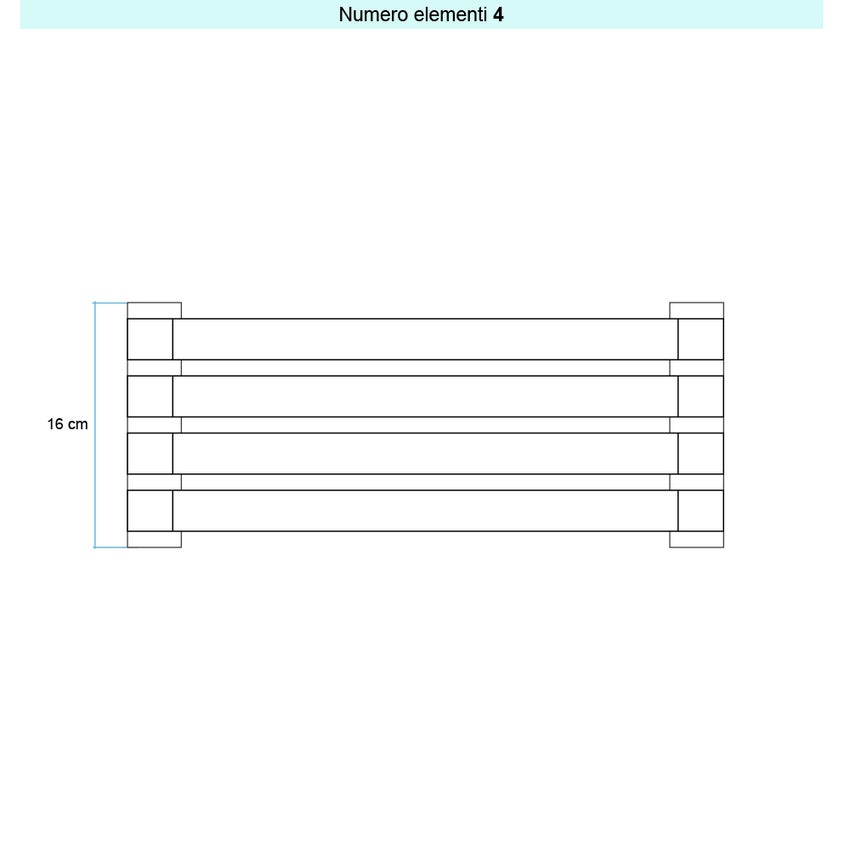 Immagine di Irsap SAX 2 ORIZZONTALE Radiatore 36 elementi L.68 P.8 H.144 cm, colore bianco finitura opaco Cod.J8 SX2068036J8IR01H01
