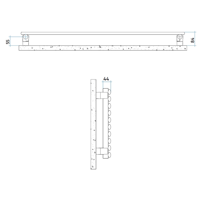 Immagine di Irsap ELLIPSIS 30_H Radiatore 4 elementi L.53 P.4,4 H.16 cm, colore bianco standard finitura lucido Cod.01 HE105300401IR01H01