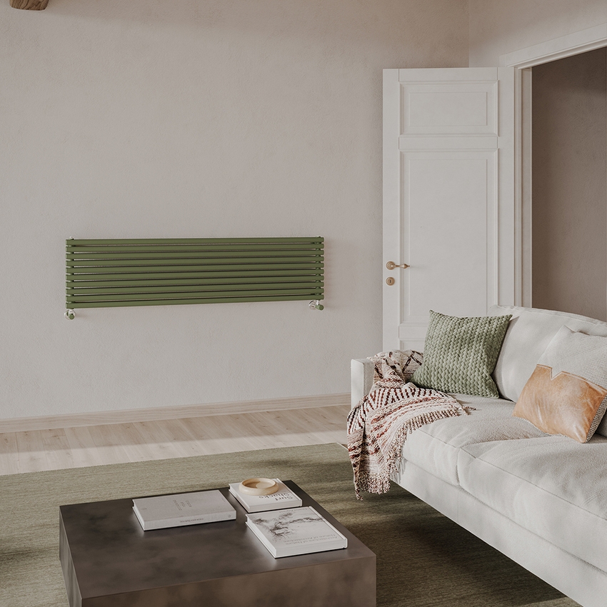 Immagine di Irsap ELLIPSIS 30_H 2 Radiatore 18 elementi L.86 P.5,8 H.72 cm, colore bianco standard finitura lucido Cod.01 HE208601801IR01H01