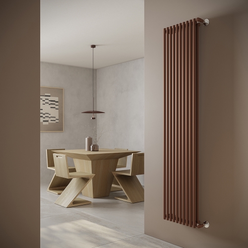 Immagine di Irsap ELLIPSIS 30_V 2 Radiatore 18 elementi L.72 P.5,8 H.223 cm, colore bianco standard finitura lucido Cod.01 HE222301801IR01A01