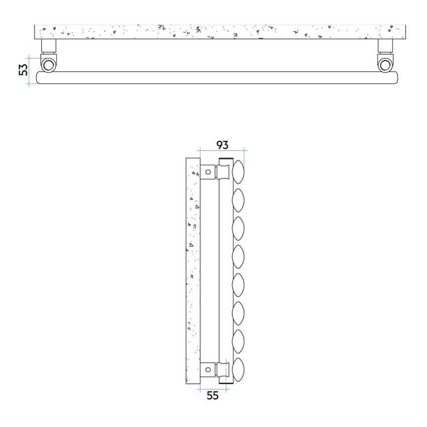 Immagine di Irsap ELLIPSIS_H Radiatore 18 elementi L.182 P.5,3 H.108 cm, colore bianco standard finitura lucido Cod.01 TL118201801IR01H01