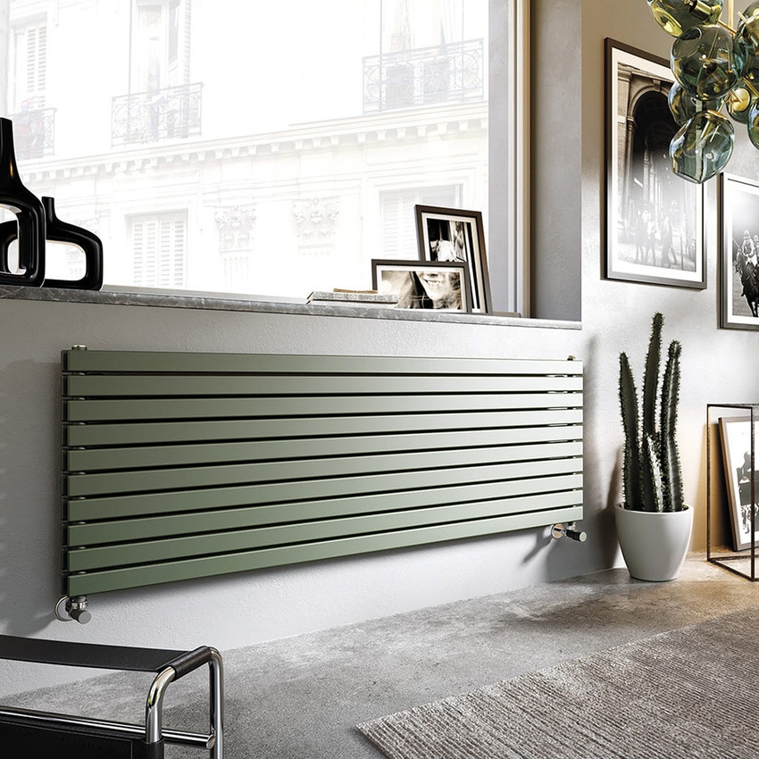 Immagine di Irsap PIANO 2 ORIZZONTALE Radiatore 24 elementi L.152 P.4,6 H.135,2 cm, colore bianco standard finitura lucido Cod.01 PI215202401IR01H01