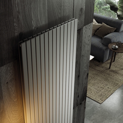 Immagine di Irsap PIANO 2 VERTICALE Radiatore 16 elementi L.90,4 P.4,6 H.182 cm, colore grigio titanio metallizzato finitura lucido Cod.L3 PI2182016L3IR01A01