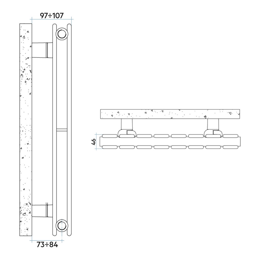 Immagine di Irsap PIANO 2 VERTICALE Radiatore 14 elementi L.79,2 P.4,6 H.92 cm, colore sunstone finitura ruvido Cod.2D PI20920142DIR01A01